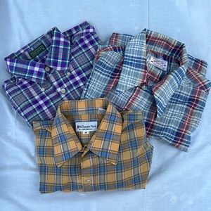 Lot of 3 men’s vintage short sleeve button down shirts